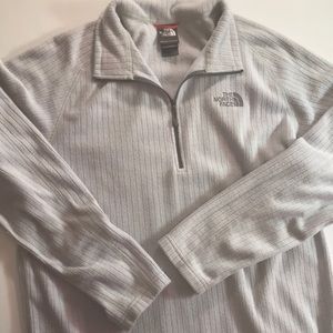 Men’s LARGE Gray THE NORTH FACE Pullover w/ Zipped Collar, NO POCKETS
